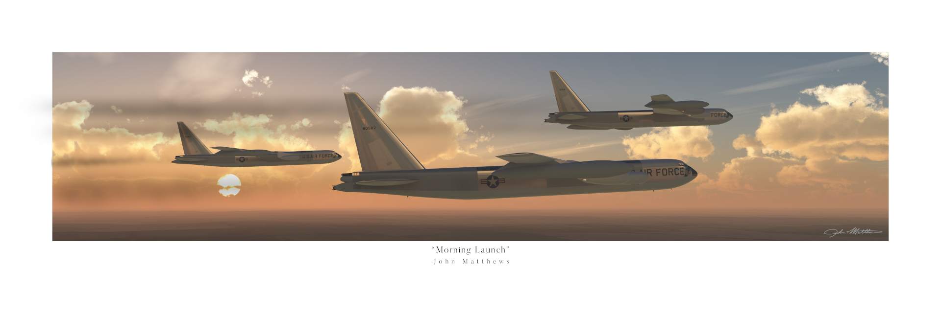 Boeing B-52 Stratofortress - Morning Launch by John Matthews