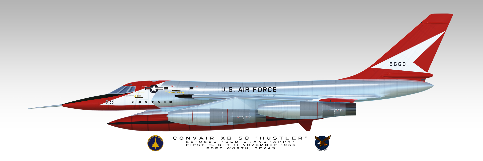 Convair-XB-58-Hustler-55-0660-Profile-Jo